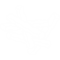 White outline drawing of fries