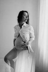 intimní těhotenské focení