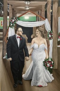 Emerald Union wedding painting