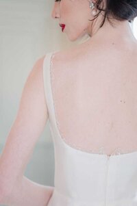 scoop back wedding dress
