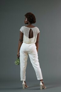 edith elan jonah cropped leg bridal jumpsuit with keyhole back