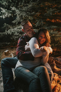 campfire engagement by Alaynna Ann Schwartz of Playlife Photography