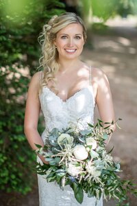 bride smiling