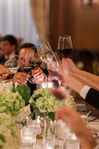 Wedding reception at Detroit athletic club, taken by Detroit wedding photographer Courtney Rudicel