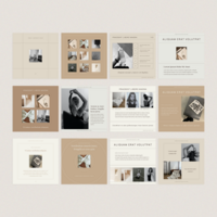 A curated collection gentle of social media templates tailored to help you streamline your process and strengthen your social media presence. Featuring 36 templates of sophisticated and minimal aesthetics, easy to customize with InDesign, Illustrator, and Canva.