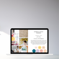 Editable wedding mood board template to design and organize your dream wedding. Easily communicate your wedding vision to vendors with a visually cohesive plan beyond just colors. Ideal for brides and planners looking for seamless wedding inspiration.