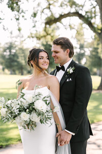 bride and groom portrait at silverado resort