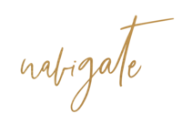 gold metallic navigate text