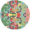 Circle filled with floral pattern