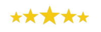 Five (5) star rating on google reviews.