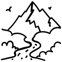 Icon of a mountain with valley