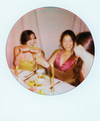 Winter wedding on Polaroid in Rhode Island, Wedding Polaroid photography