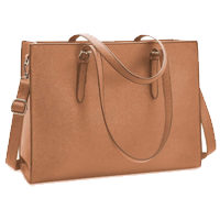 A brown laptop bag