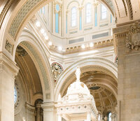 Beautiful Catholic wedding at the Basillica of St Marys in minneapolis