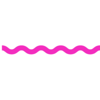 Bright pink wavy line icon with a transparent background.