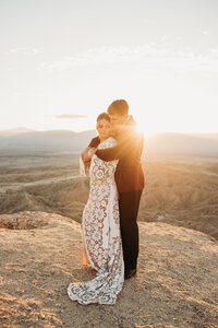 golden hour elopement portraits