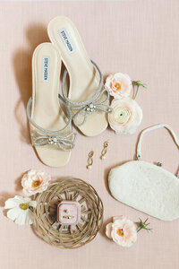 flatlay with bride details
