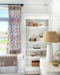 a white bookshelf