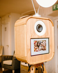 a wooden photo booth hire for wedding parties or birthday parties or private events