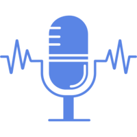 Microphone and soundwave icon representing Erud AI's expertise in audio data modalities for AI training