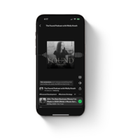 iPhone showing Small Minded Podcast Playing