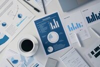 Charts and graphs flatlay