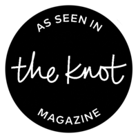 The Knot Button (Black and White border on clear bg)