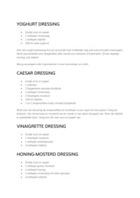 Gezonde dressings