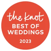 Graphic that reads The Knot "Best of Weddings 2023"