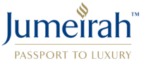 Logo featuring the word "Jumeirah" in blue with a gold accent above it and the tagline "PASSPORT TO LUXURY" below in gold.