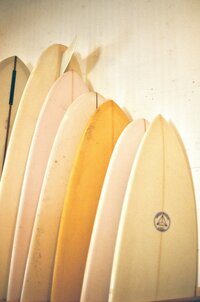 surf board brand photoshoot in California