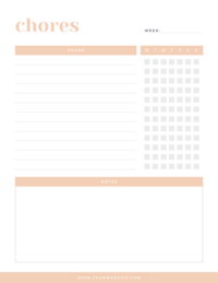 Chore Chart 1 - Ultimate Canva Planner Toolkit - Jessica Compton Creative Design