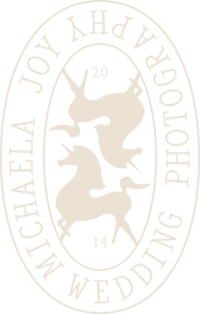 Stamp mark of Michaela Joy with two unicorns