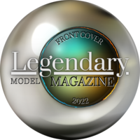 front cover artist badge for legendary model magazine