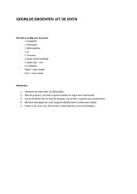 Gegrilde groenten uit de oven