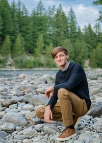 senior boy river