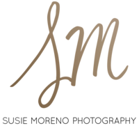 Susie Moreno logo lettermark bronze