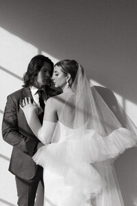 Couple on wedding day