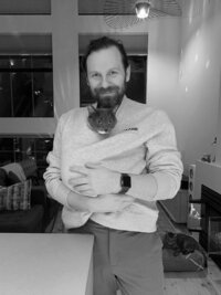tomasz wagner and his cute cat gus