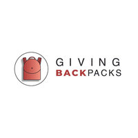 giving backpacks logo design