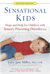 book cover with photo of child in blue jeans and red shirt under a white sheet