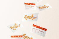 Videographer business card mockup of falling cards