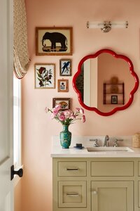 pink art deco interior