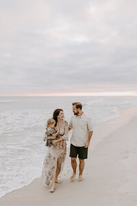 family on the beach