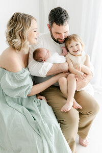 Family of four family newborn photography