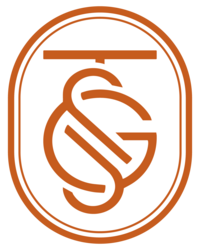 The Santaniello Group logo featuring interlocking S and G letters in a modern monogram style with an orange and white oval frame.