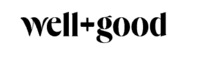 The logo of well + good with a feature from Aine Rock.