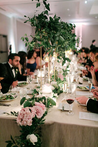 greenery table centerpieces by Sweetwater Stems