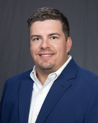 Studio head shot portrait of Lee Crawford in West Mobile, Alabama.
