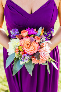Springfield-Manor-MD-wedding-florist-Sweet-Blossoms-bridesmaid-bouquet-Living-Radiant-Photography
